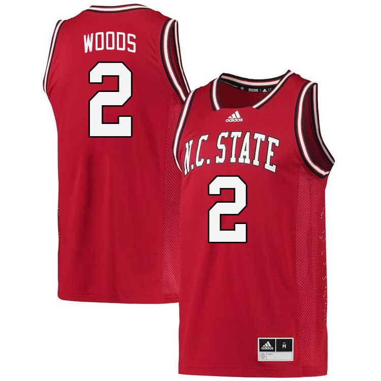Men #2 Kam Woods NC State Wolfpack College Basketball Jerseys Stitched Sale-Retro